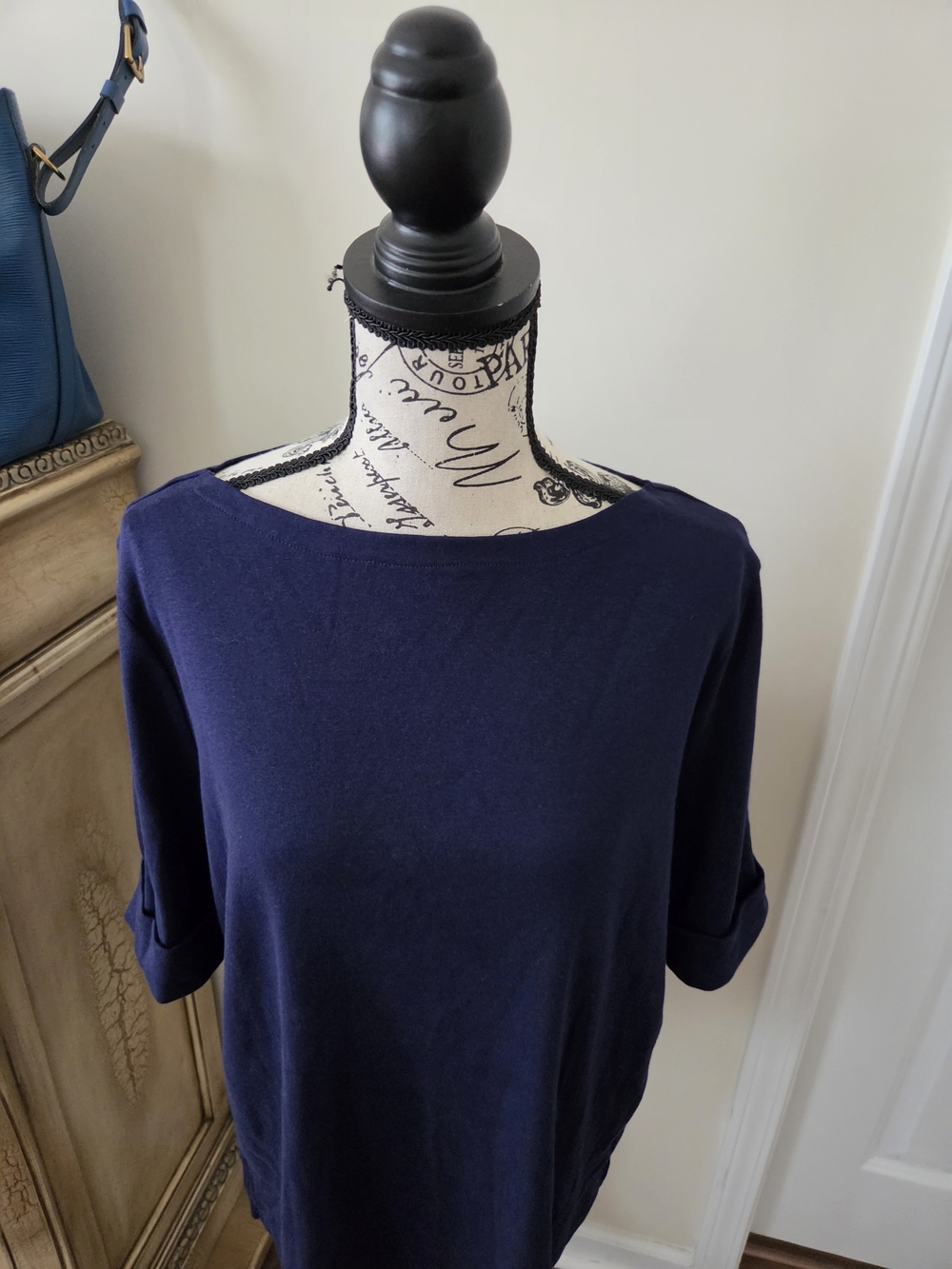 Ralph Lauren Navy Crewneck Tee with Green Label